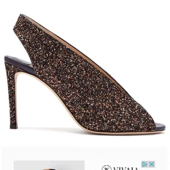 Jimmy Choo Women's Shar 100 Slingback Peep-Toe Pumps Glitter